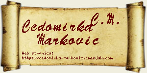 Čedomirka Marković vizit kartica